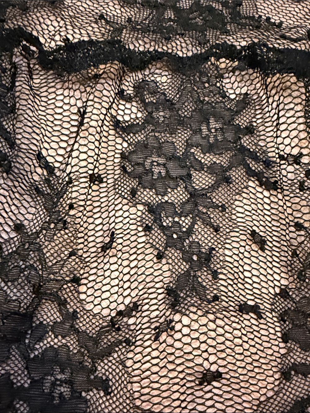 Girls size 16 Black Lace Overlay Skirt with Blush Lining - Picture 7 of 8